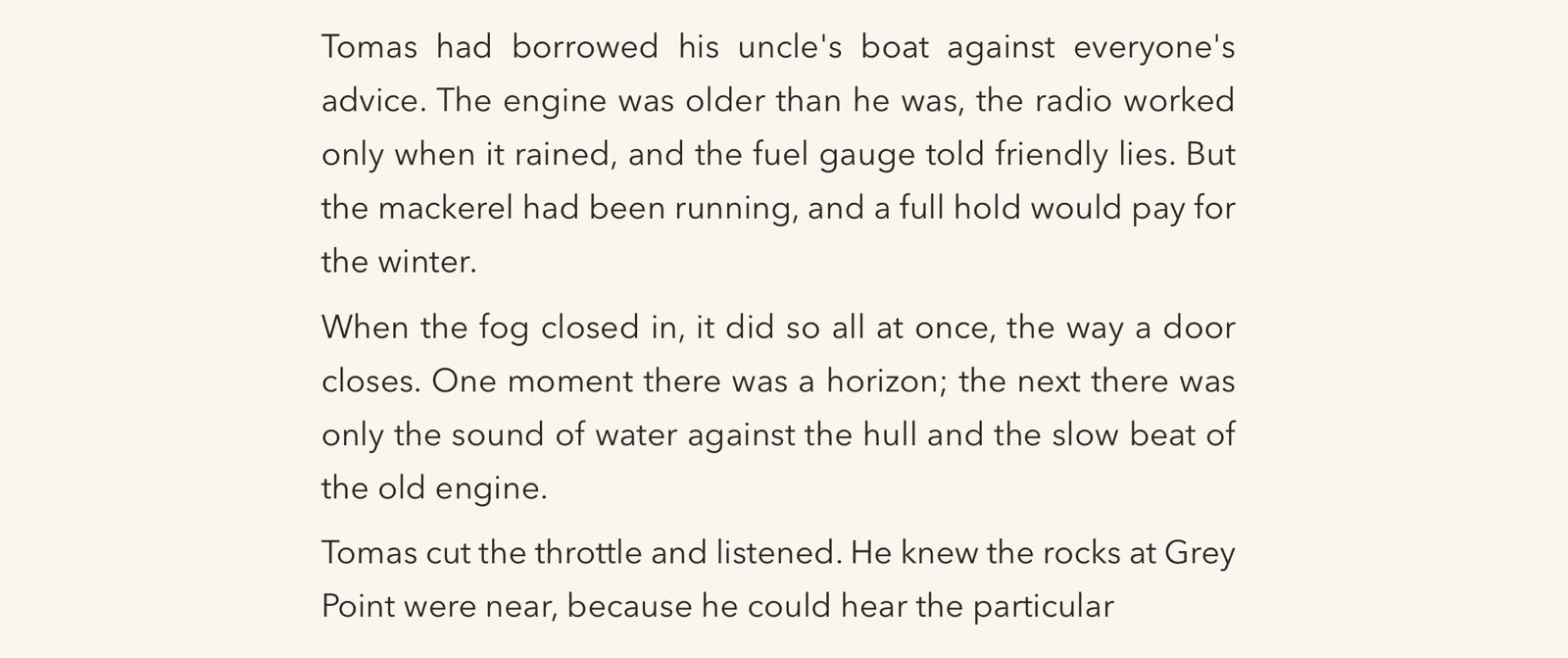 A passage open in the LeafWave reader